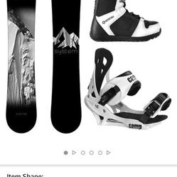 Snow Board w/ Boots, Helmet, Goggles and Bag