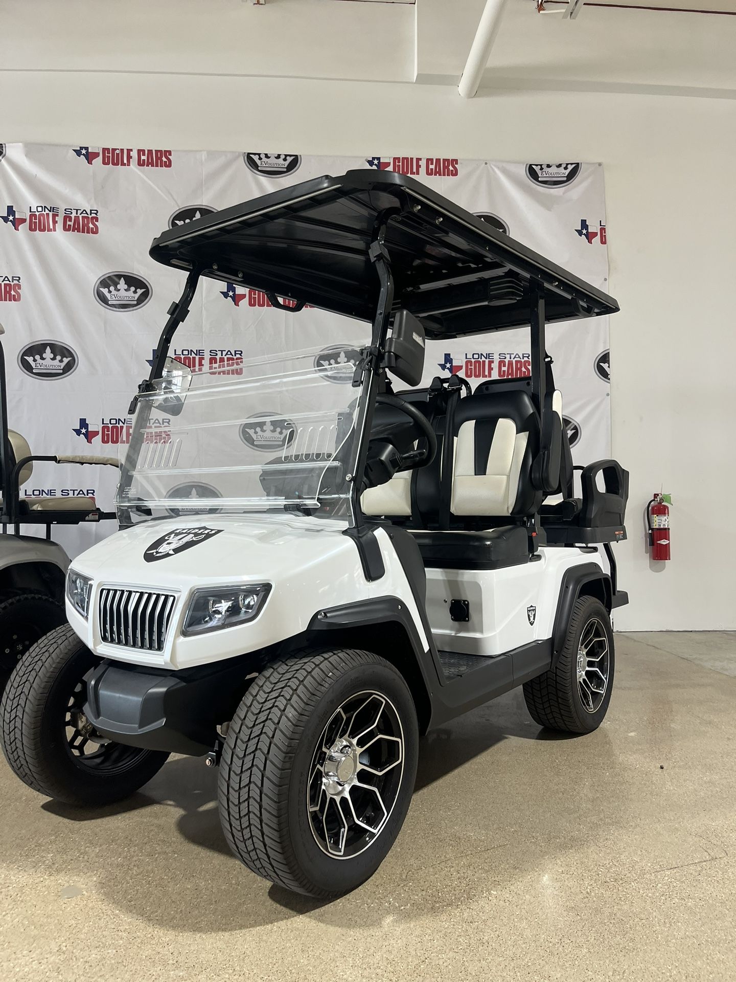 2024 (used) Evolution Ranger 2+2 Golf Cart (Las Vegas Raiders)-$7589