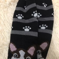 Zayang cute Womens Girls Faux Fur Fuzzy Winter Asymmetric Cartoon Animal dog Cute Fleece-lined Winter Slipper Socks with Grippers Condition brand new 