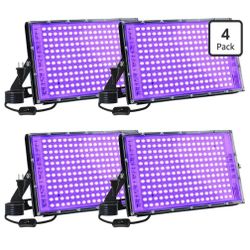 4 Pack LED UV Black Lights 
