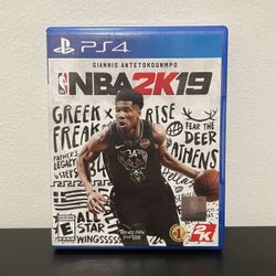 NBA 2K19 PS4 Sony PlayStation 4 CIB w/ Manual Video Game Basketball Giannis