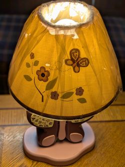 Cute Kids Table Lamp Butterfly Flower Design