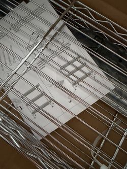 Chrome Wire Shelving Unit Unassembled
