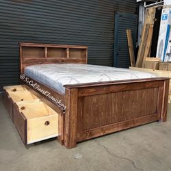 New Full Bed With Drawers And Mattress