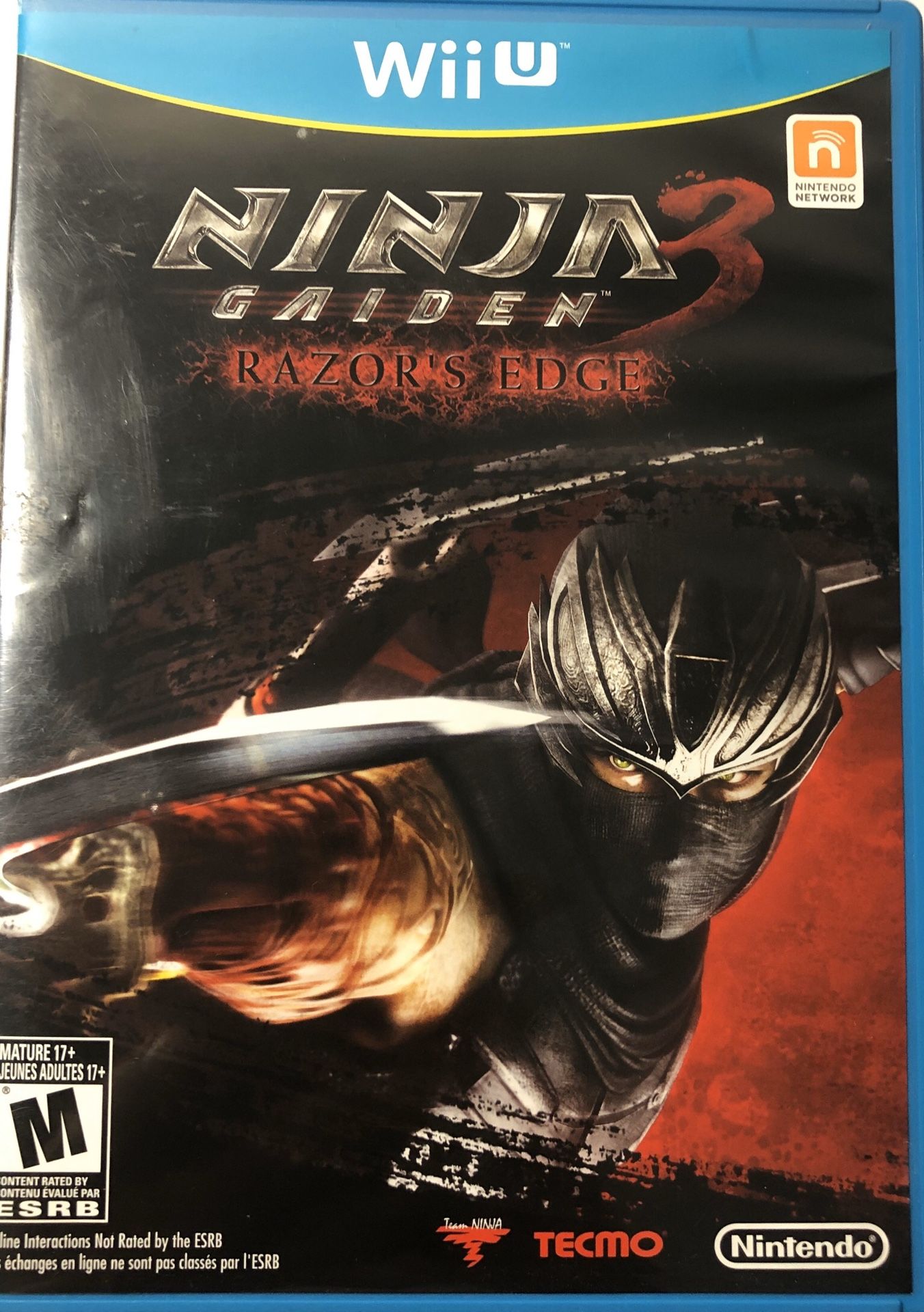 Ninja Gaiden 3 Nintendo Wii U with Manual and Original Case Tested Works