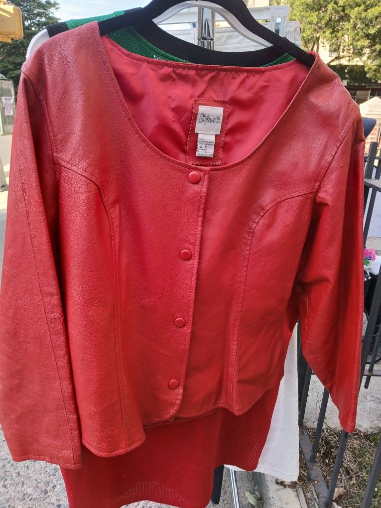 Sz 16 Leather Jacket