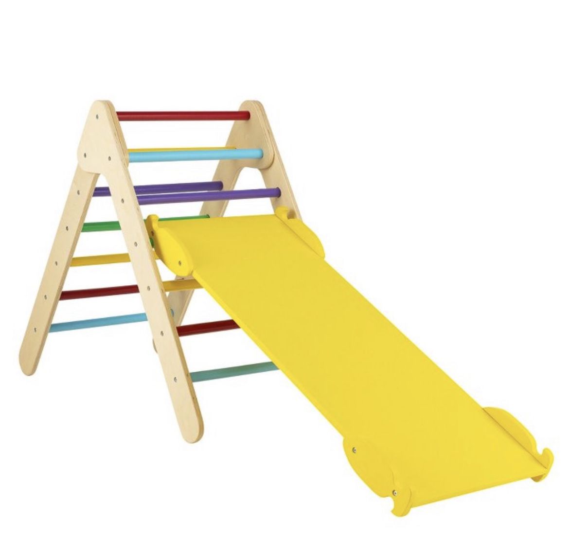 Kids 3 In 1 Wooden Climbing Triangle Set ( New )