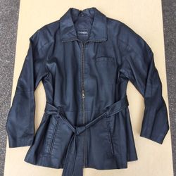 Score a Stylish Steal! Used Outbrook Women's L Black Genuine Leather Jacket!