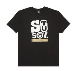 Stussy Stu Stack Tee Black - Size Large