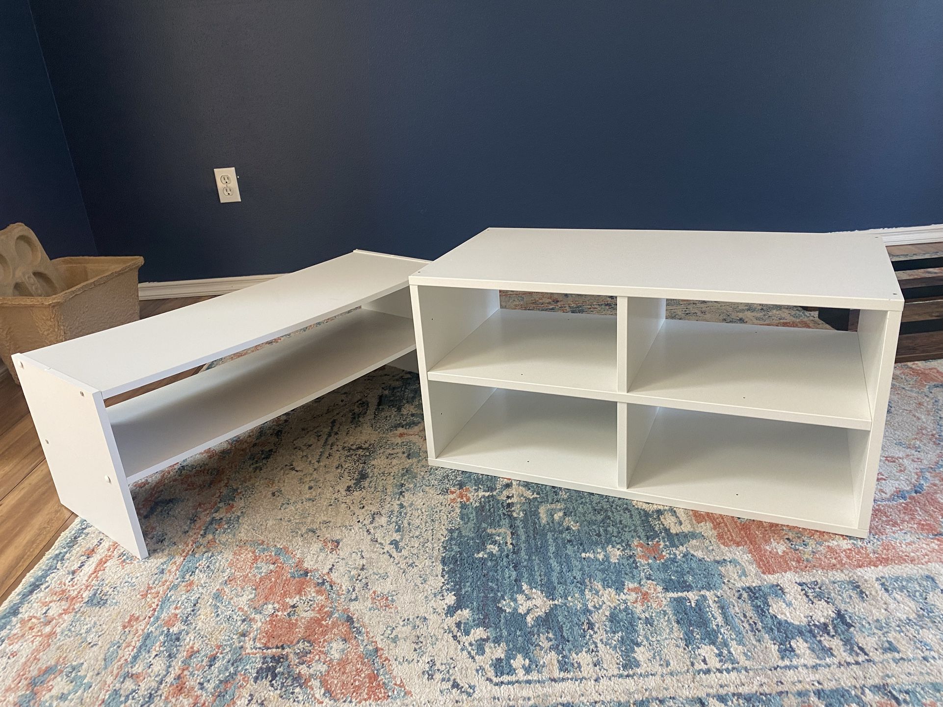 White Cubby Shelves