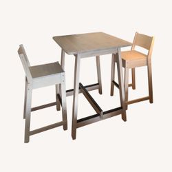 IKEA Norraker Birch Bar Table and Stools