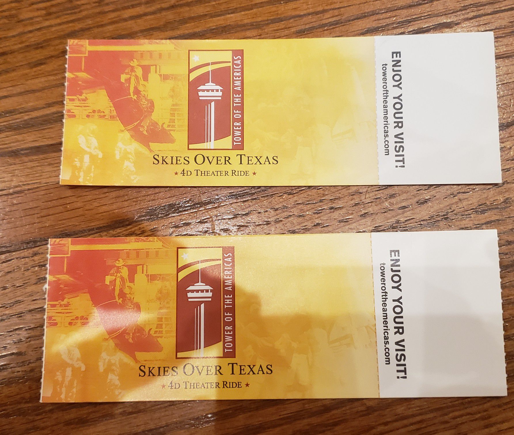 2 tickets Tower of Americas