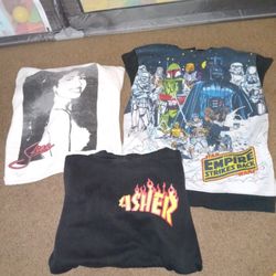 Lot 3 Hoodies (Selena - Small, Thrasher - Medium, Star Wars - Medium)