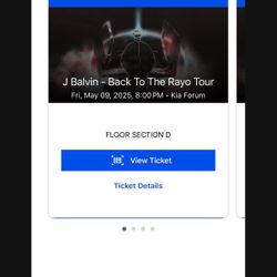 J Balvin 2 Tickets By The Stage Friday May 9 Kia Forum 