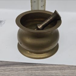 Brass Mortar and Pestle Set