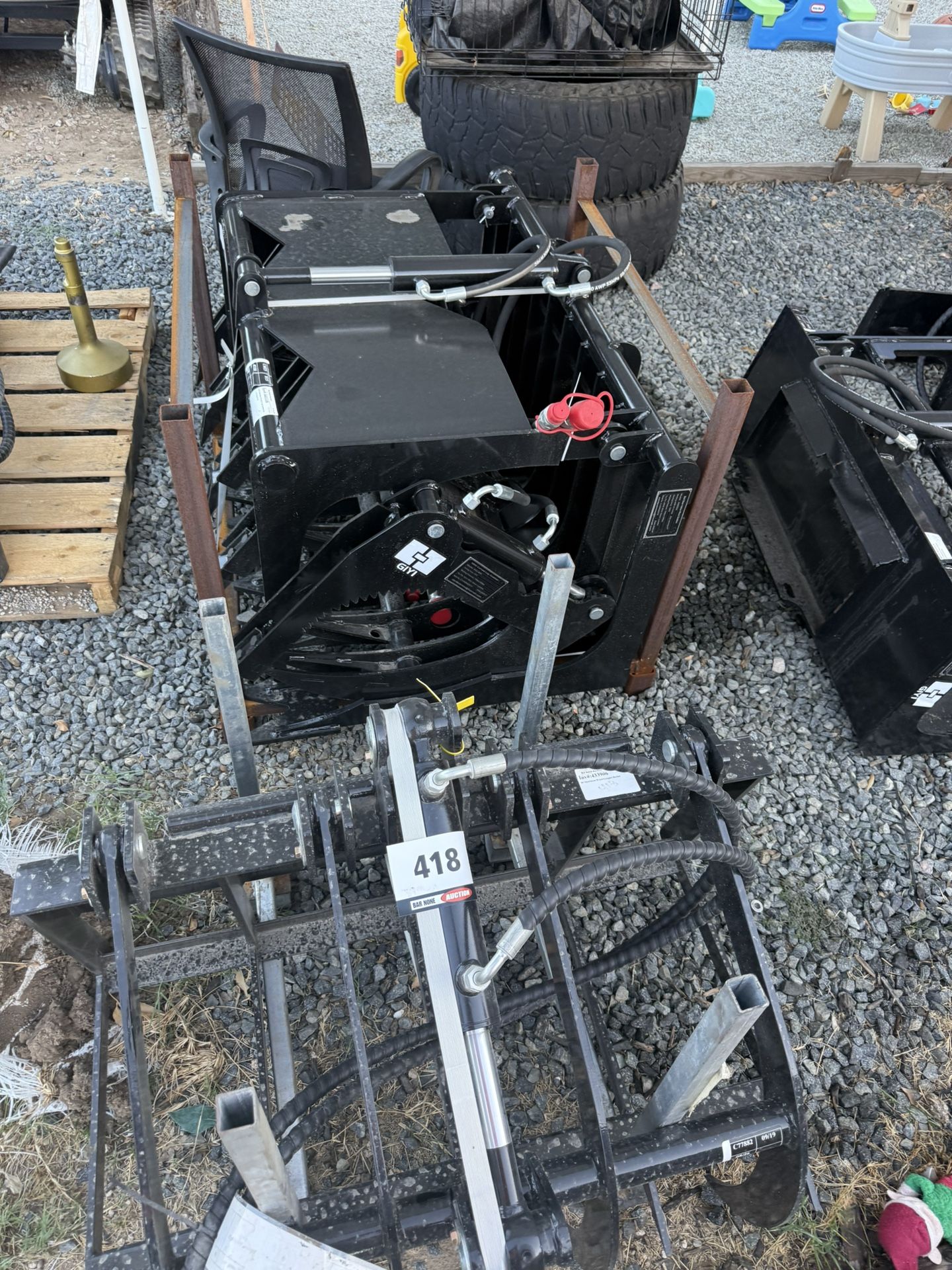 Many Mini Skid Steer Attachments Breaker Backhoe Grappler