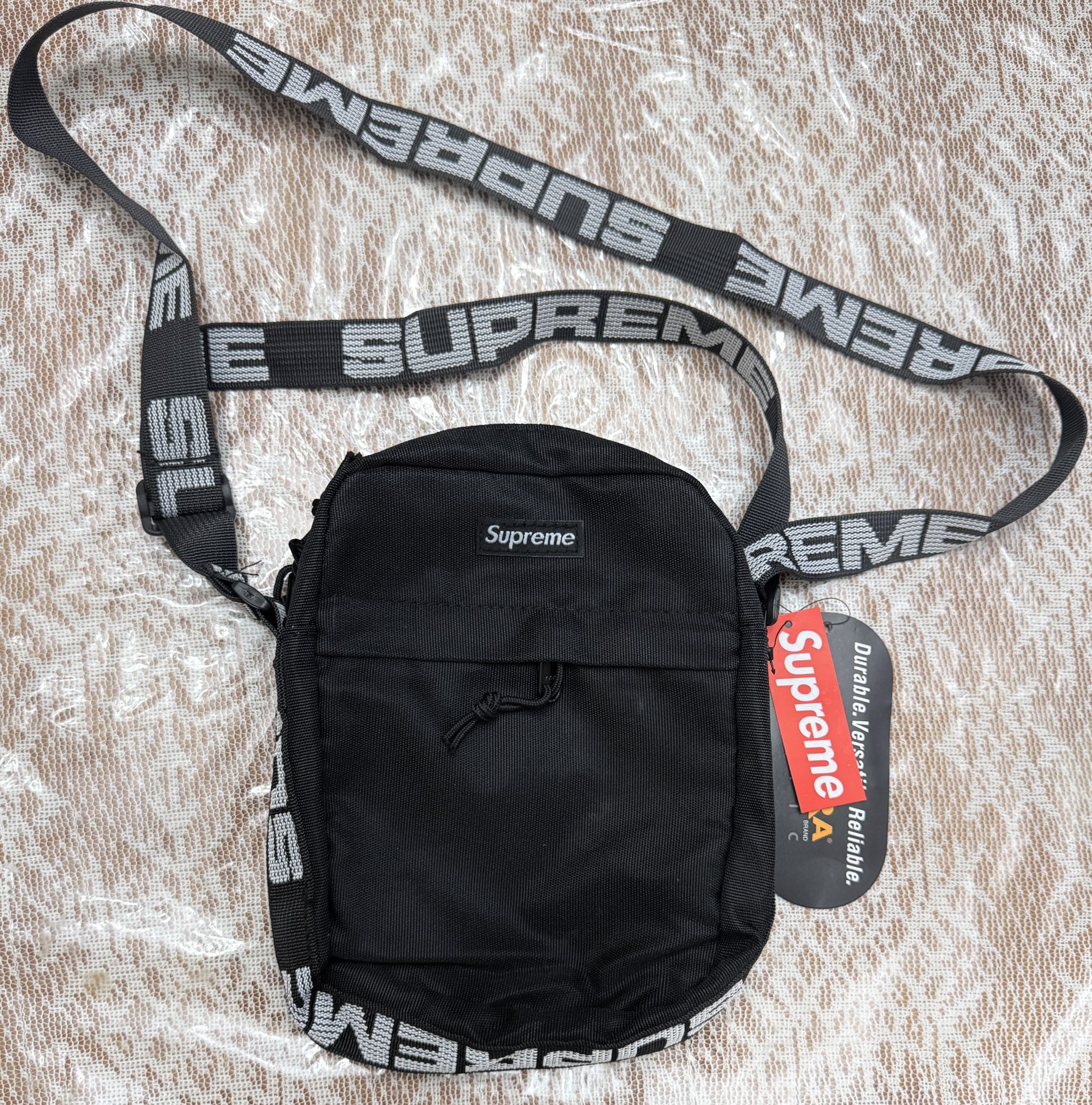 Supreme Black Crossbody Bag – Unisex Shoulder Bag – New with Tags