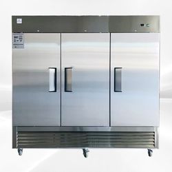 NSF Reach In Three Door Refrigerator SS interior KR-82B