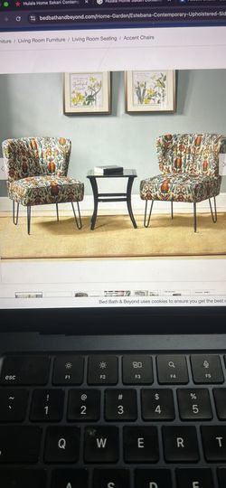 Hulala Home Sakari Contemporary and Classic Accent Chair with Floral Pattern BRAND NEW IN BOX 🔥🔥🔥