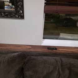 Wood Couch Console With Outlets & USB