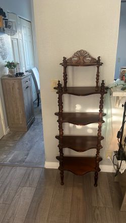 5-tier wood shelf