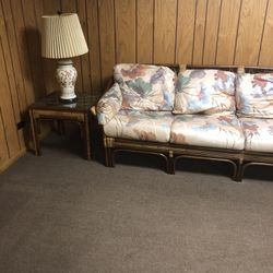 Rattan couch Set Priced To Sell 