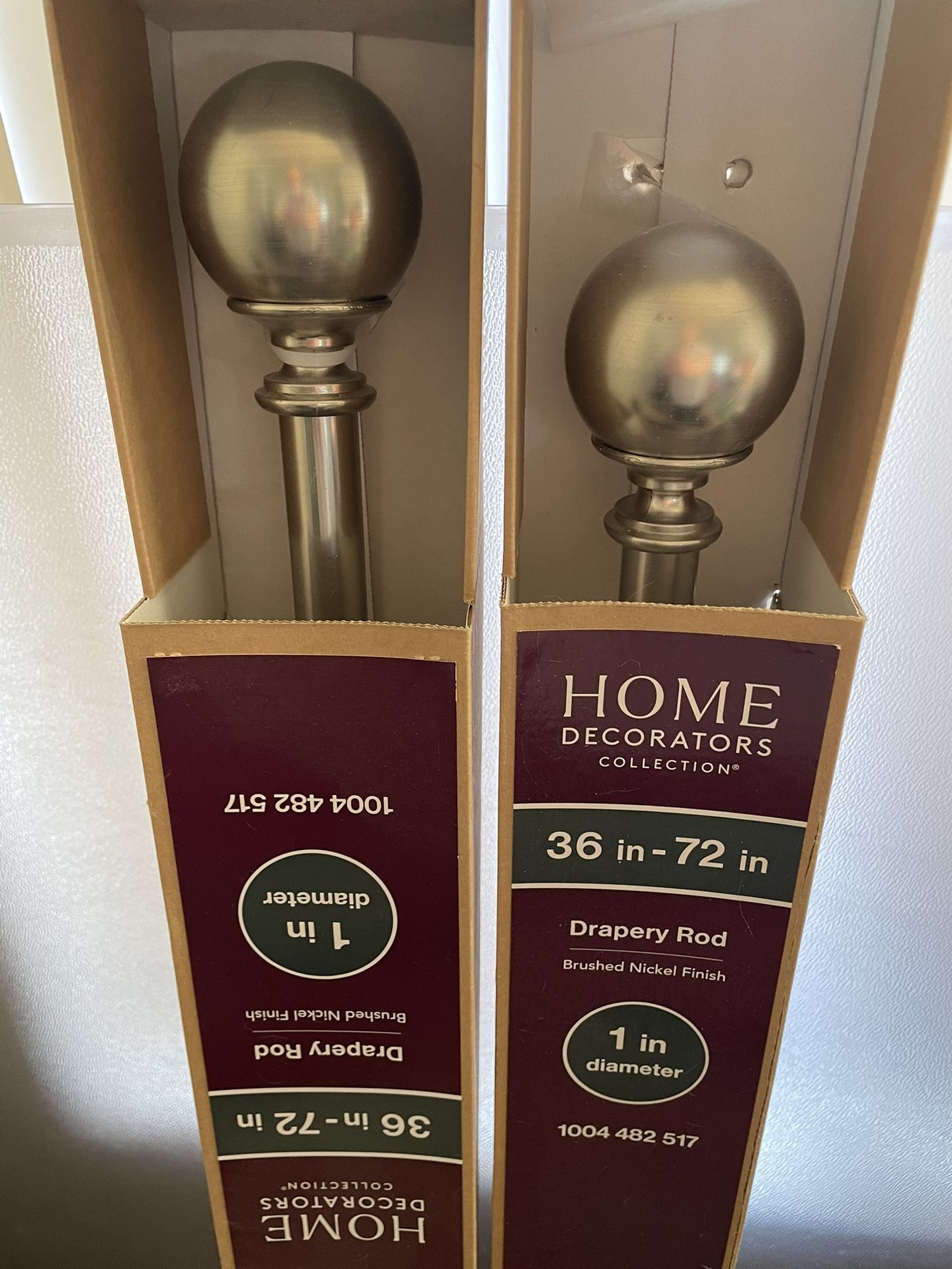 36”-72” Curtain Rods (unused)
