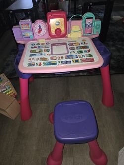 V tech learning desk and chair