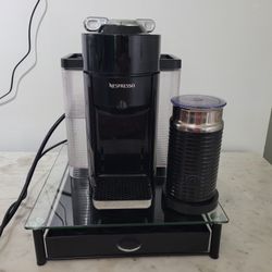 Nespresso Capsule Coffee Maker with Milk Frother & Capsule Stand