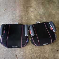 2 Graco Black/Gray/Pink Booster Seats