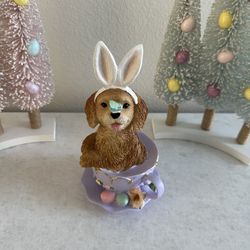 Easter/ Spring  Golden  In a  Lavender Tea Cup