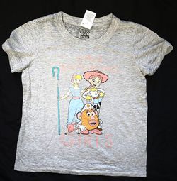 Disney "Girls Supporting Girls" Women's Gray Tee Size S