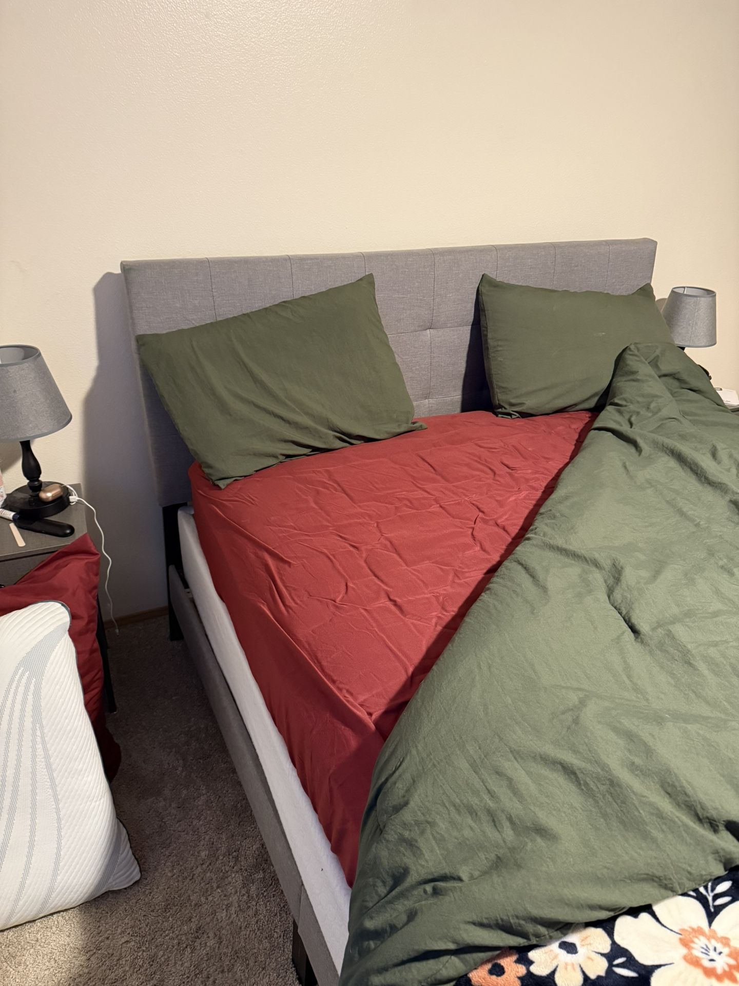  Queen Mattress, Bed Frame, Box Spring