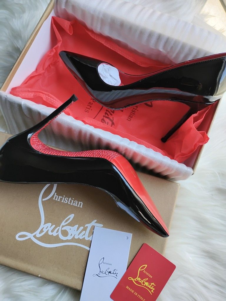 👠Red Bottom Heels Rhinestone 👠👉See Photos