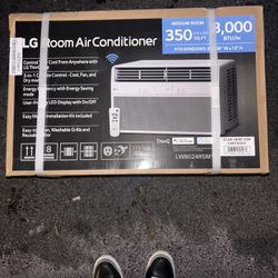8,000 BTU, 115 Volts, Window Smart Air Conditioner Cools 350 sq. ft. with Remote, WiFi in White