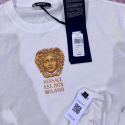 Versace Men’s T-Shirt Optical White Brand New!! Authentic!!