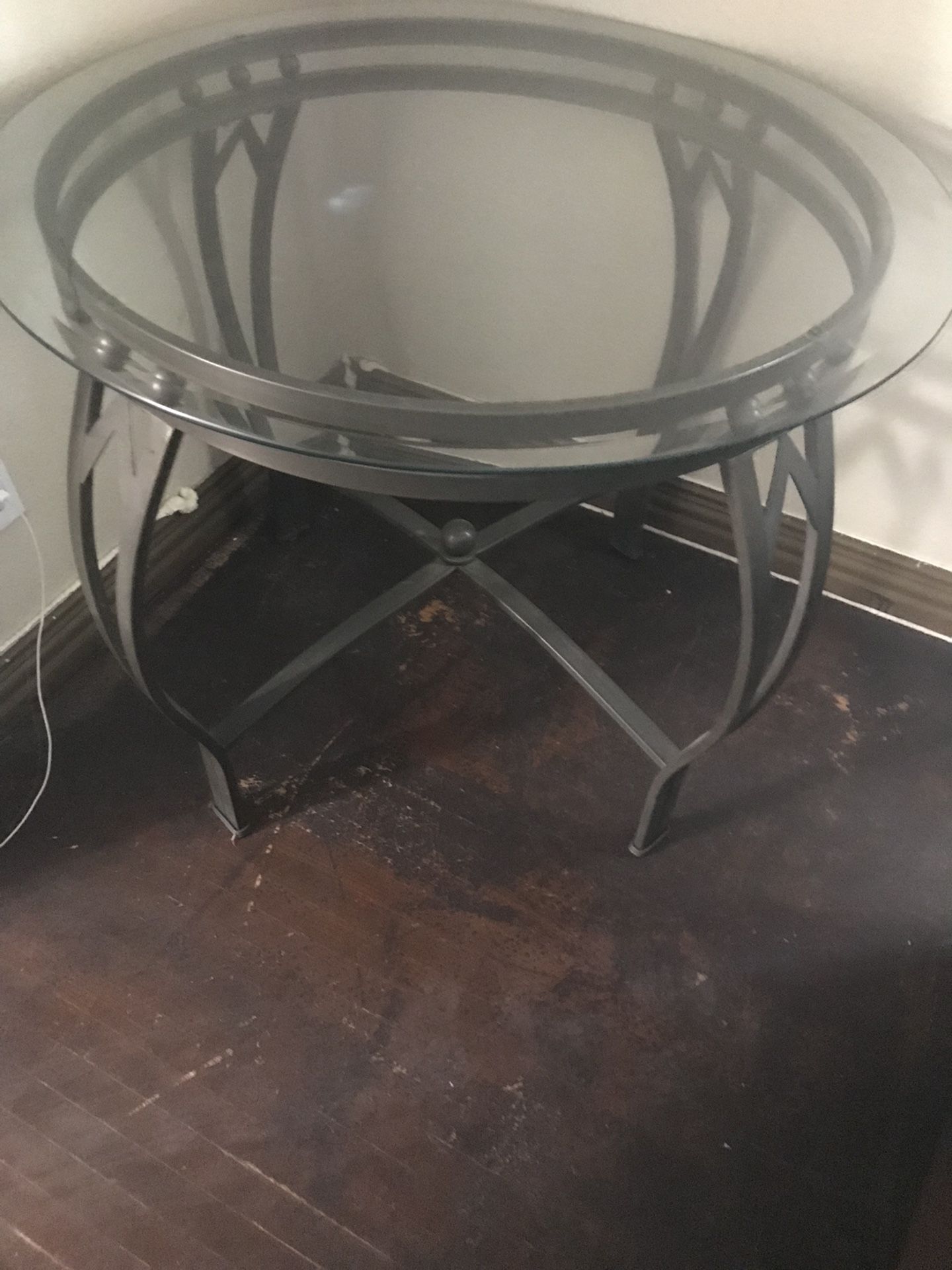 Small Glass Round Table 