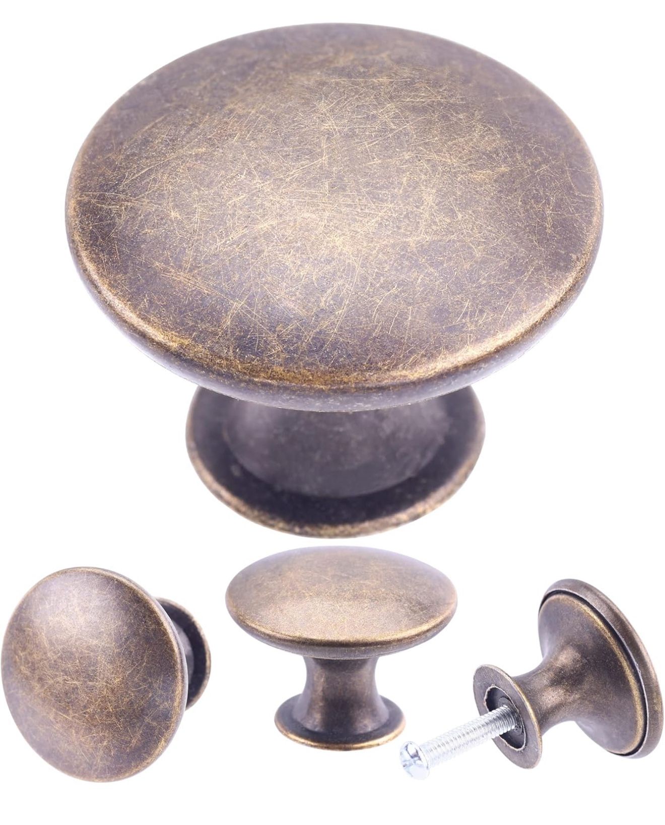 30 Pack Delicate Design Round Antique Kitchen Cabinet Knobs