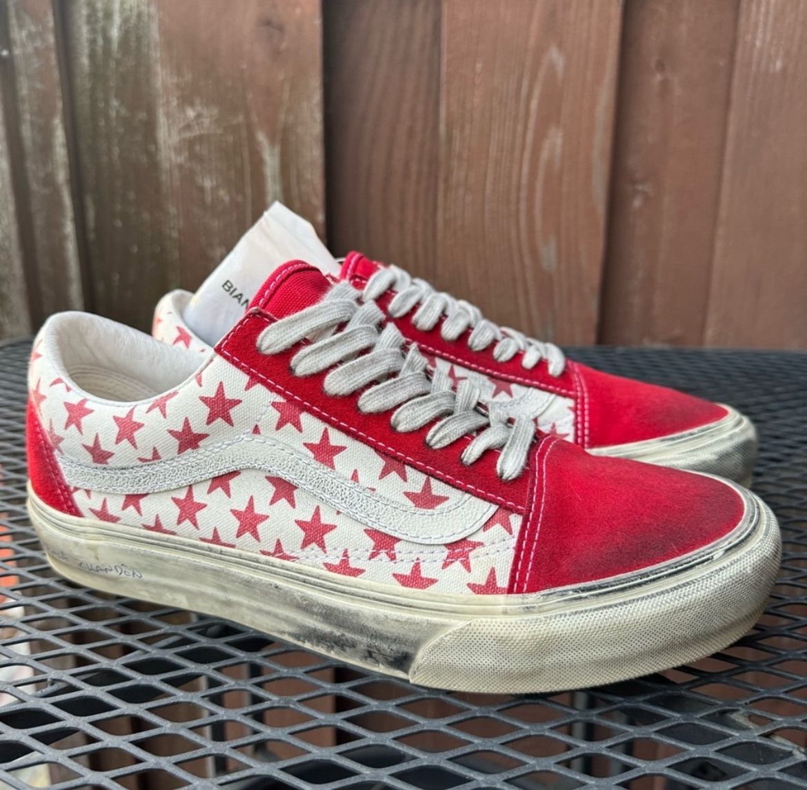 Vans Vault Bianca Chandon collaboration shoes in men's size 8 or women's 9.5.