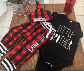 New Plaid Little Brother PAjama Set 