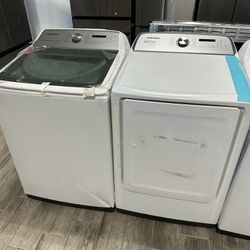 Samsung XL Capacity New Washer And Dryer Set XL Capacity Scratch And Dent Special Price 6 Month Warranty 