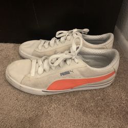 PUMA S Low City Shoe Birch Cherry Tomato White Size 11