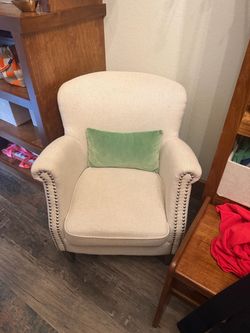 Linen Upholstered Accent Chair