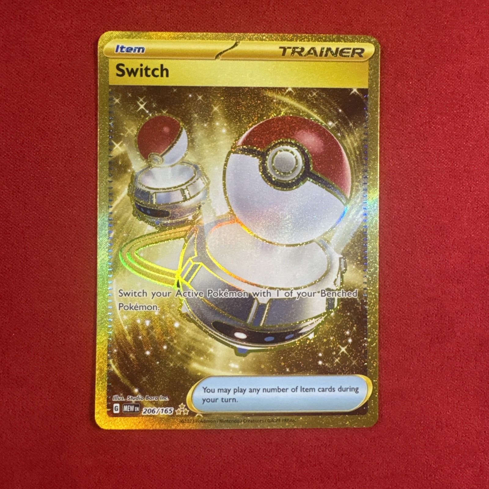 Switch 206/165 S&V 151 Gold Secret Rare Holo Trainer Item NM