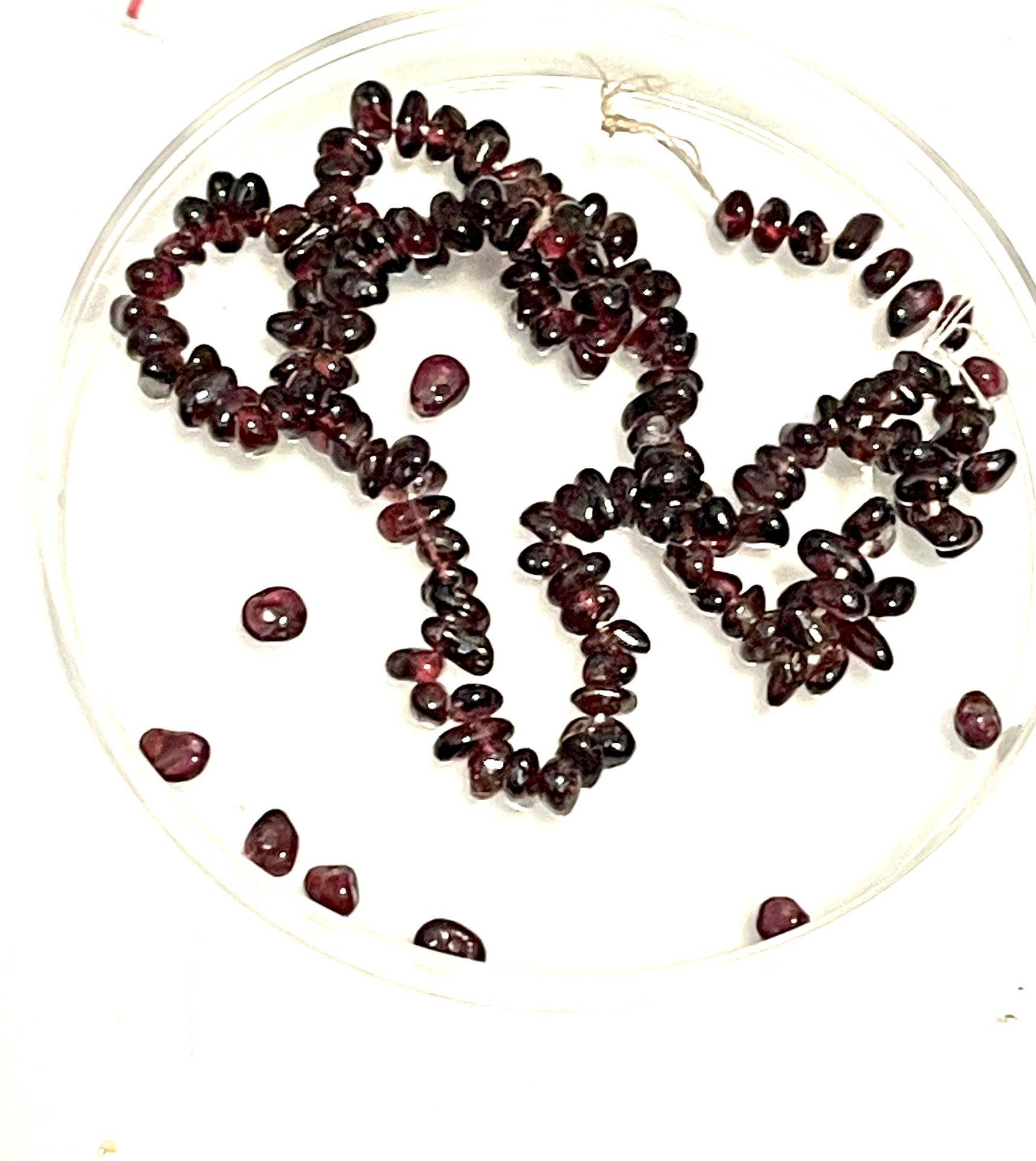 3x5mm Garnet Nugget Beads Strand 16”