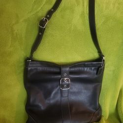 COACH leather messenger bag