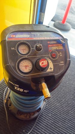 Campbell Hausfeld 2 Gallon Air Compressor – 135 PSI + Air Hose
