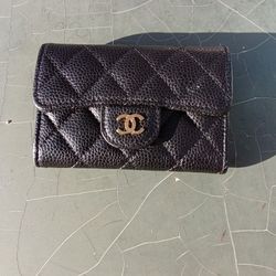 Chanel Caviar Leather Black Wallet 