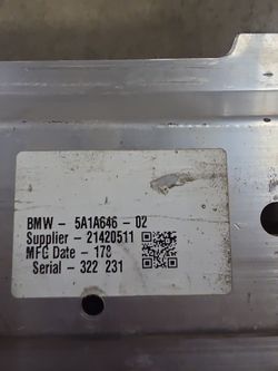 OEM BMW X5 Rear Bumper Reinforcement Bar (G05 Chassis) - Part #51125A1A646