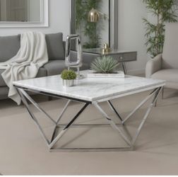 Faux marble Coffee Table + End Table 